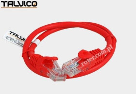 Patch cord UTP kat.5e 0,5m czerwony 5P41