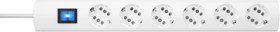 Outlet strip, 6-way, 3 m, 16 A, white, 234202016
