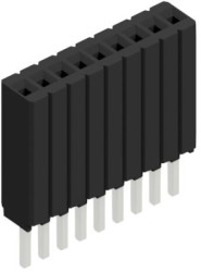Socket header, 9 pole, pitch 1.27 mm, straight, 10027236