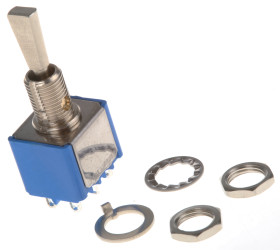 Przełącznik Wł.-wył.-wł. DPDT APEM Montaż panelowy długość przełącznika 11.4mm