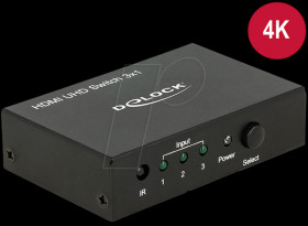 18683 HDMI 4K Switch 3 x HDMI in &gt; 1 x HDMI out