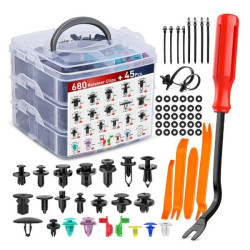 ZESTAW 725szt SPINEK DO TAPICERKI SAMOCHODOWEJ + AKCESORIA