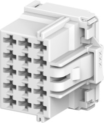 Socket, unequipped, 15 pole, straight, 3 rows, natural, 7-968973-1