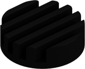 LED heatsink, (Ø x H) 33 x 10 mm, 17.6 K/W, black anodized, 10037057