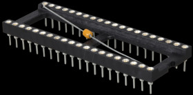 IC socket, 40-pin, with blocking capacitor