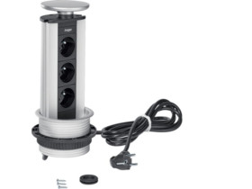 tehalit.office Mediaport zasilający teleskopowy 3xgn 2P+Z alu lak G7343LAN HAGER