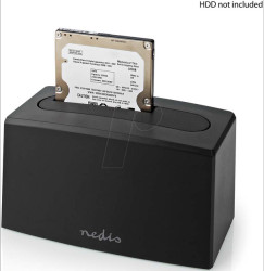 HDDUSB3210BK Docking station, USB 3.2 Gen 1, USB Type-A, 2.5/3.5"