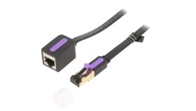 Icbbi Przedłużacz Rj45 F/Utp 7 Linka Cu Pvc Czarny 3M 30Awg