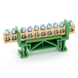 Listwa zaciskowa 10 - torowa mostek 10P zielona LZ-10G