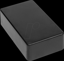 Industrial housing, 124 x 72 x 38 mm, IP54, black