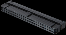 50-pin IDC socket with strain relief