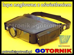 Lupa nagłowna z oświetleniem mała