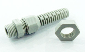 PG7 dławnica kablowa poliamidowa z odgiętką szara