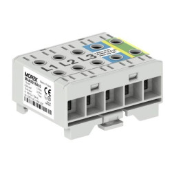 Złączka OTL16-5x szary, niebi, żół-ziel 5x1x Al/Cu 1,5-16mm² 1000V AC/1500V DC Zacisk uniwersalny mocowanie na szynę MAA5016A10
