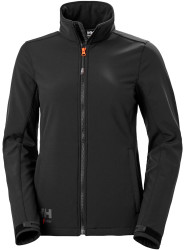 Kurtka typu softshell, Luna, rodzaj Damski, XS, Poliester 94%/elastan 6%, Czarny