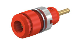 Gniazdo bananowe Gniazdo Pin Czerwony 10A Staubli rozmiar 2mm