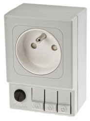 Gniazdo wtykowe Typ E - gniazdo francuskie Montaż na szynie DIN STEGO 6.3A