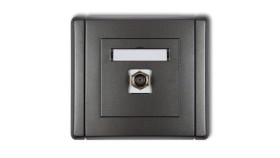 Flexi Gniazdo Antenowe Pojedyncze Typu F (Sat) Niklowane Grafitowy 11Fgf-1