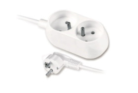 Przedłużacz 2-gniazda z/u 10A 4m /OMY 3x1/ biały PS-270