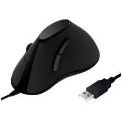 LogiLink ID0158 Ergonomic USB Optical Mouse Black 5 Buttons 1000 dpi