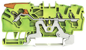 Listwa zaciskowa uziemienia WAGO poziomy: Pojedynczy 22 → 12AWGWciskany zacisk Cage Clamp TOPJOB S, 2102 raster: