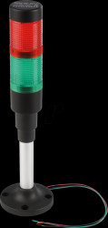 Signalling column, red/green, LED, 24 V AC/DC