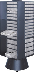 raaco Serie 250 Wieża obrotowa na szuflady (D x S x W) 880 x 880 x 1600 mm Ilość przegród: 12 Content 1 szt.