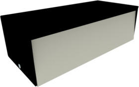 Steel enclosure, (L x W x H) 203 x 89 x 64 mm, black (RAL 9005), IP32, 1454K