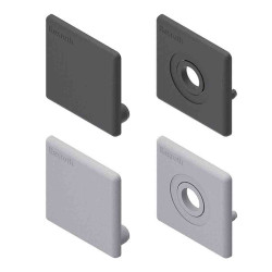 Zaślepka Ø tulei 8.4mm Szary Przykrywka Polipropylenowe pasujący profil 50 x 50 mm