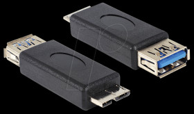 65183 Adaptor USB 3.0 A jack > Micro B plug