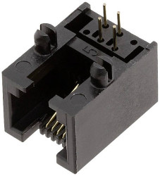 encitech RJJU-64-123-E3H-011 złącze żeńskie do wbudowania poziomego RJ11 encitech RJJU-64-123-E3H-011 3253-0002-01 złącz