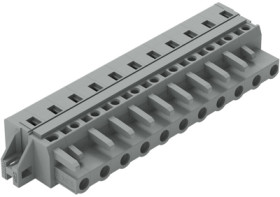 Socket header, 7 pole, pitch 7.5 mm, angled, gray, 231-211/027-000