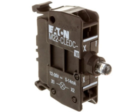 Oprawka z LED biała 18-30V AC/DC zacisk spężynowy M22-CLEDC-W 216572