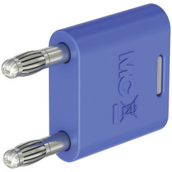 St&#xE4;ubli 644010-23 KS2-4N-19 Connector Blue, &#xD8; 4 mm, brass, insulated handle