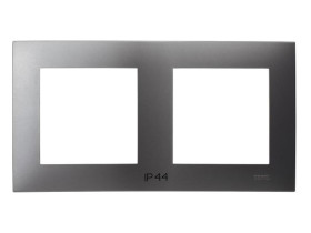 SZAFIR Ramka 2 podwójna do łączników IP-44 szary mat RH-2Z/70 OSPEL