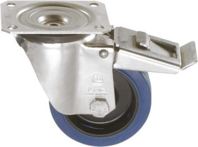 Koło samonastawne średnica kabla 100mm Płyta LAG 150kg wysokość całkowita 129mm