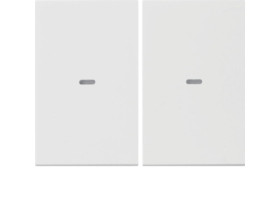 KNX e/s K.x Klawisze z soczewką do modułu przycisku 2-kr biały połysk 80960379 HAGER