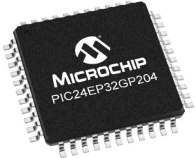 Mikrokontroler Microchip PIC 24EP TQFP 44-pinowy Powierzchnia PIC 32kB 16 bit 70 MHz, 4 kB RAM Flash, 3 V