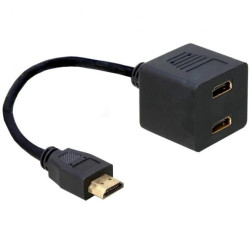 HDMI - 2x HDMI M/F kabel HDMI 0,3 m HDMI Typu A (Standard) 2 x /0,3 m/