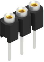 Socket header, 3 pole, pitch 2.54 mm, straight, 10041004