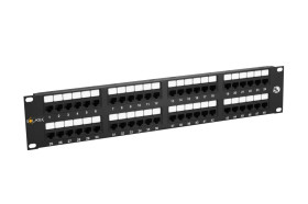 Patch Panel Solarix 48 x RJ45 CAT5E UTP 150 MHz czarny 2U SX48-5E-UTP-BK