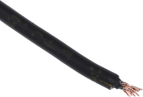 Przewód montażowy 0,75 mm2 Czarny RS PRO Bezhalogenowe 18 AWG 500 V dł. 100m 24/0,2 mm +90°C BS EN 50525-3-41, Klasa 5