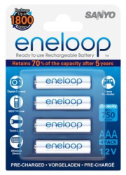 4 x akumulatorki Sanyo Eneloop UTGB R03 AAA Ni-MH 800mAh (blister)