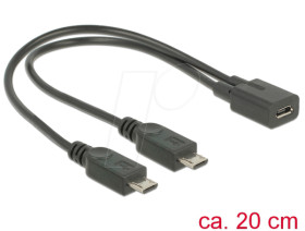 65440 Cable USB micro B female &gt; 2x USB micro-B male