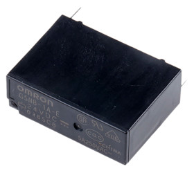 Przekaźnik mocy 24V dc SPST Omron 200mW, montaż PCB 2880Ω Otwór przezierny