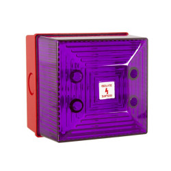 Sygnalizator 24 V DC Układ statyczny Karmazynowy Montaż ścienny LED