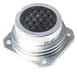 Złącze wielostykowe przemysłowe 19-pinowe, panelowe Gniazdo Amphenol Socapex