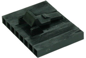 Socket housing, 8 pole, pitch 2.54 mm, straight, black, 104257-7