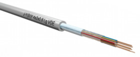 Telephone cable, 4-wire, J-Y(ST)Y, 2 x 2 x 0.6 mm, gray, PVC, J-Y(ST)Y 2X2X0,6