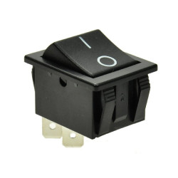 Przełącznik C1551ALBB OFF-(ON) Przycisk kołyskowy chwilowy, Czarny